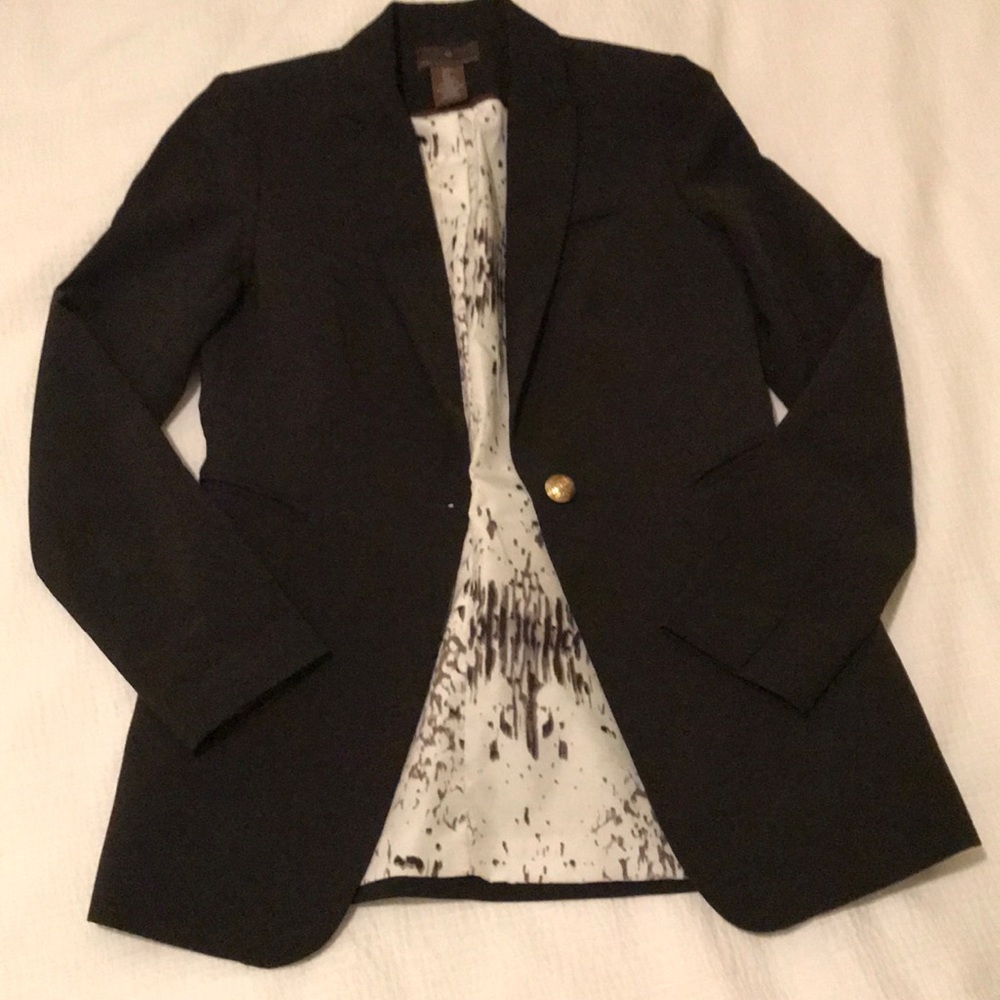 Black Blazer with Gold Button